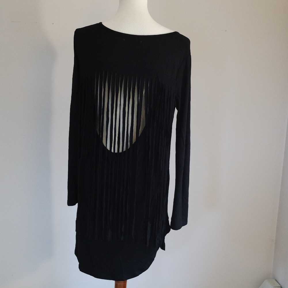 open back long sleeve tunic